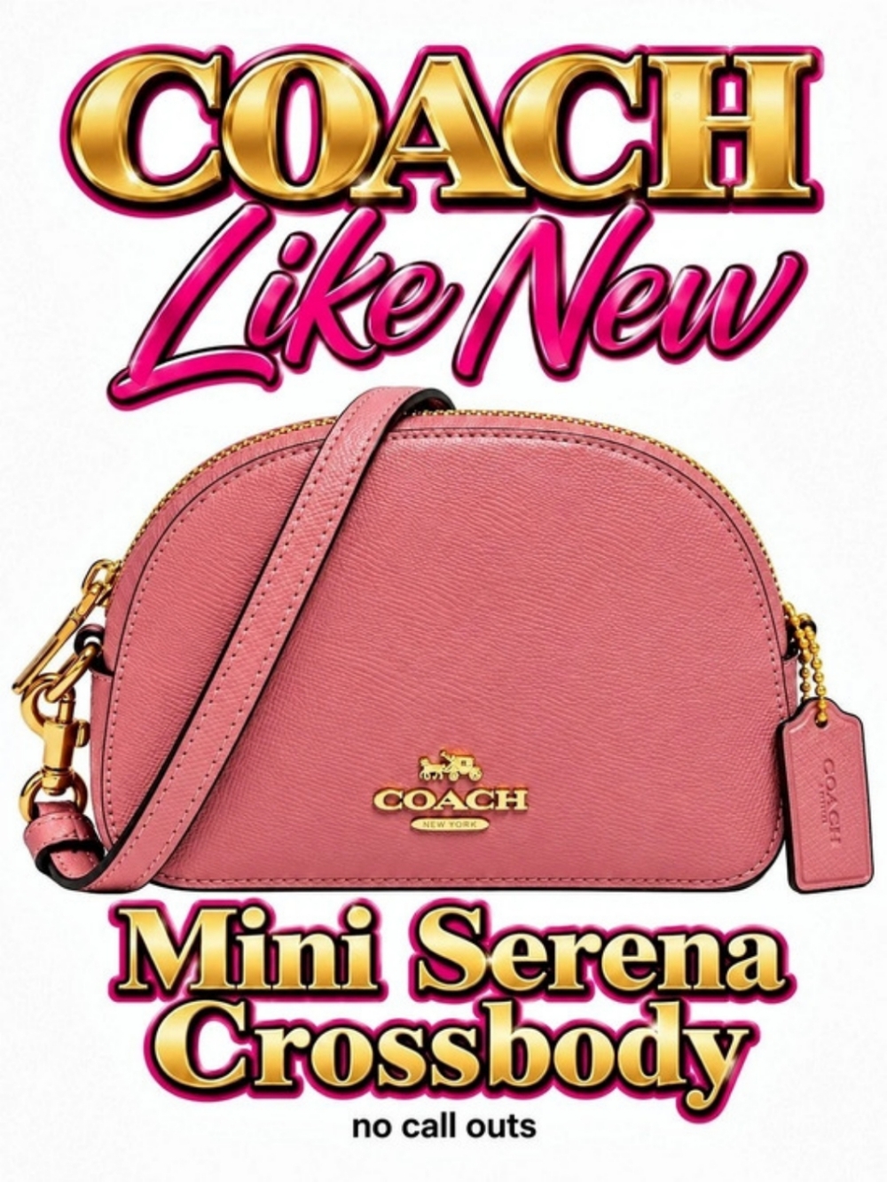 Coach Mini Serena Crossbody Pink - Picture 2 of 3